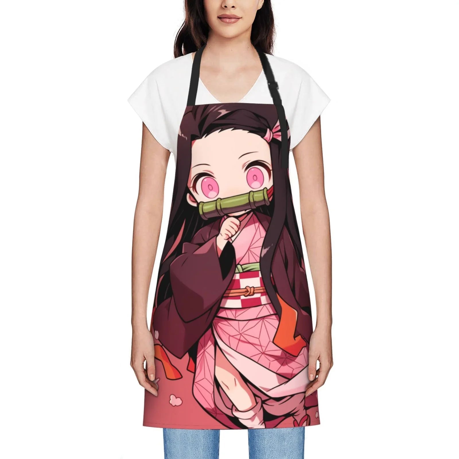Demon Slayer Nezuko Kamado Waterproof Apron Home Decor For Kitchen/Cooking/Gardening/Painting//Baking/Chef/Craftsman