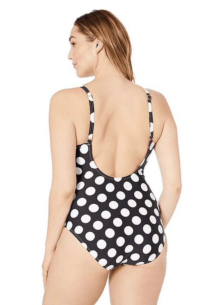 La Blanca Women's Plus Size Laceup High Neck One Piece Swimsuit, Plus Size 18W