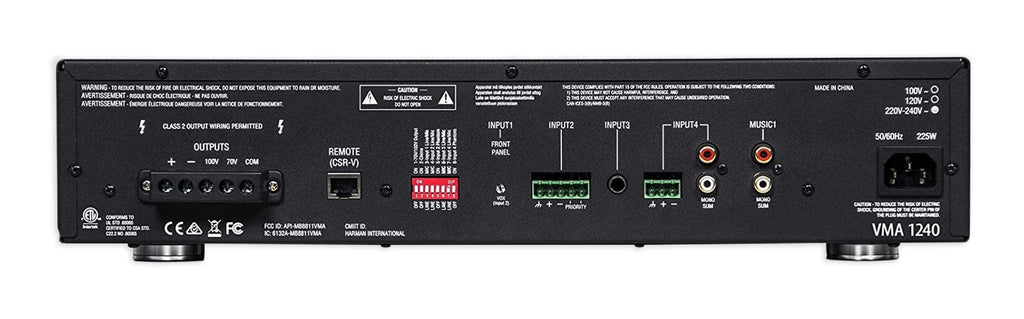 VMA1240 Commercial/Restaurant 240W 70v Amplifier+(6)  5.25" Wall Speakers