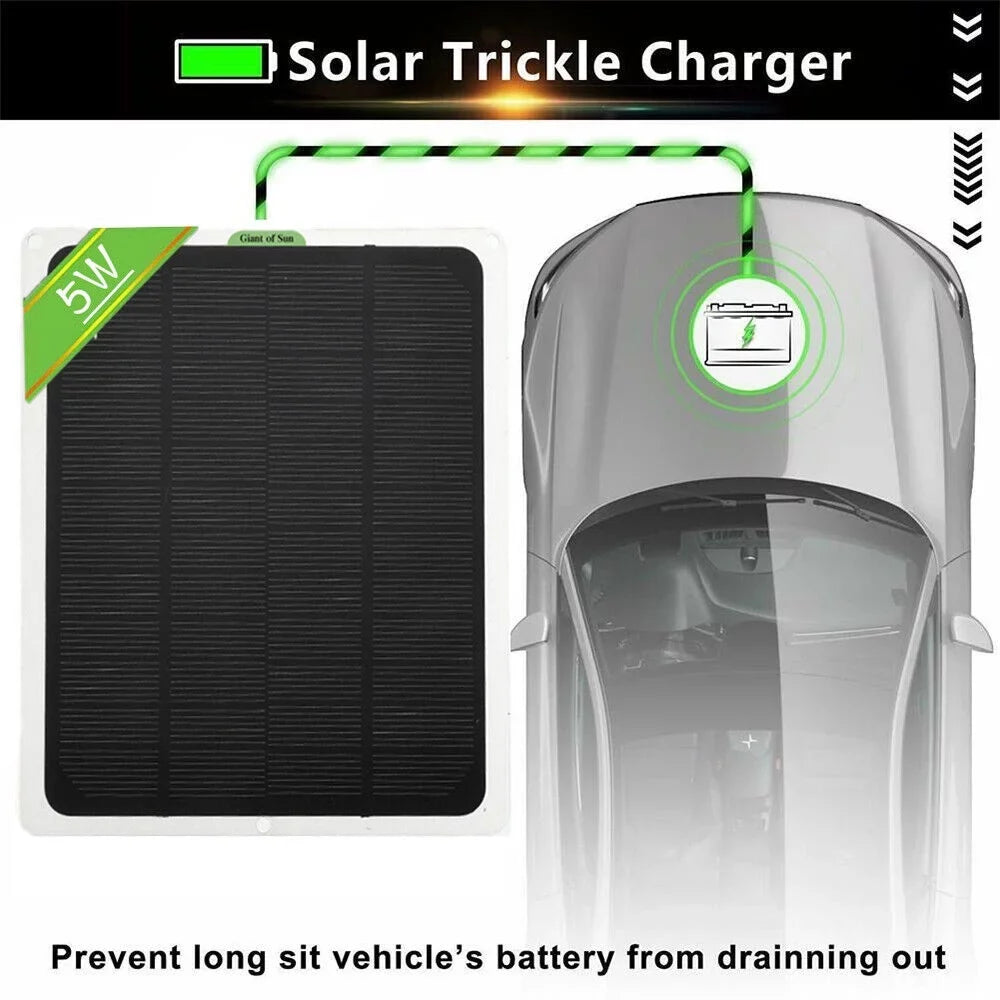 22W 12V Portable Solar Battery Charger & Maintainer - Solar Panel-Built - in Intelligent Charge Controller-Solar Powered Charger for Automobile Car , etc…