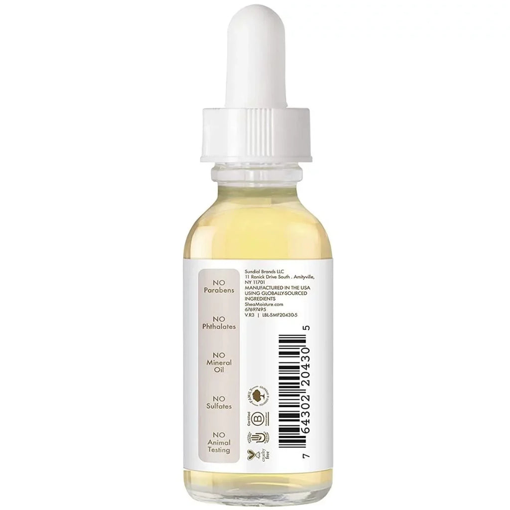 Sheamoisture Coconut Oil For Face - Daily Hydration Overnight Face Oil With Coconut Milk & Acacia Senegal, Argan Oil For Skin, Organic Shea Butter, Hydrating Face Oil, Vitamin E, 1 Oz (Pack Of 2)