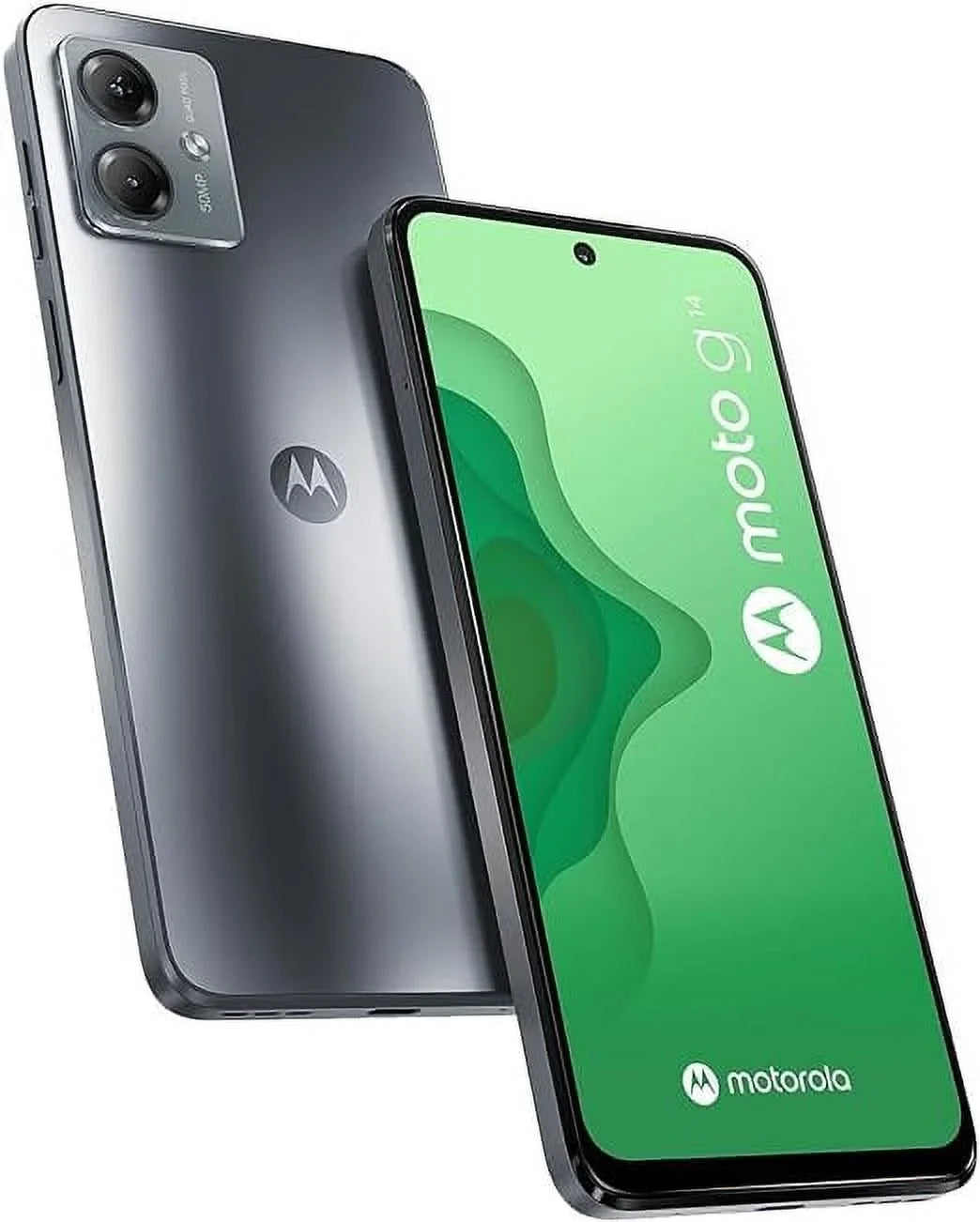Motorola Moto G14 Dual  (2023) 4G  (4/128GB) 6.5"   Display | Android 13 | 50MP Rear Camera | 5000mAh Battery | International Model - (Steel Gray)