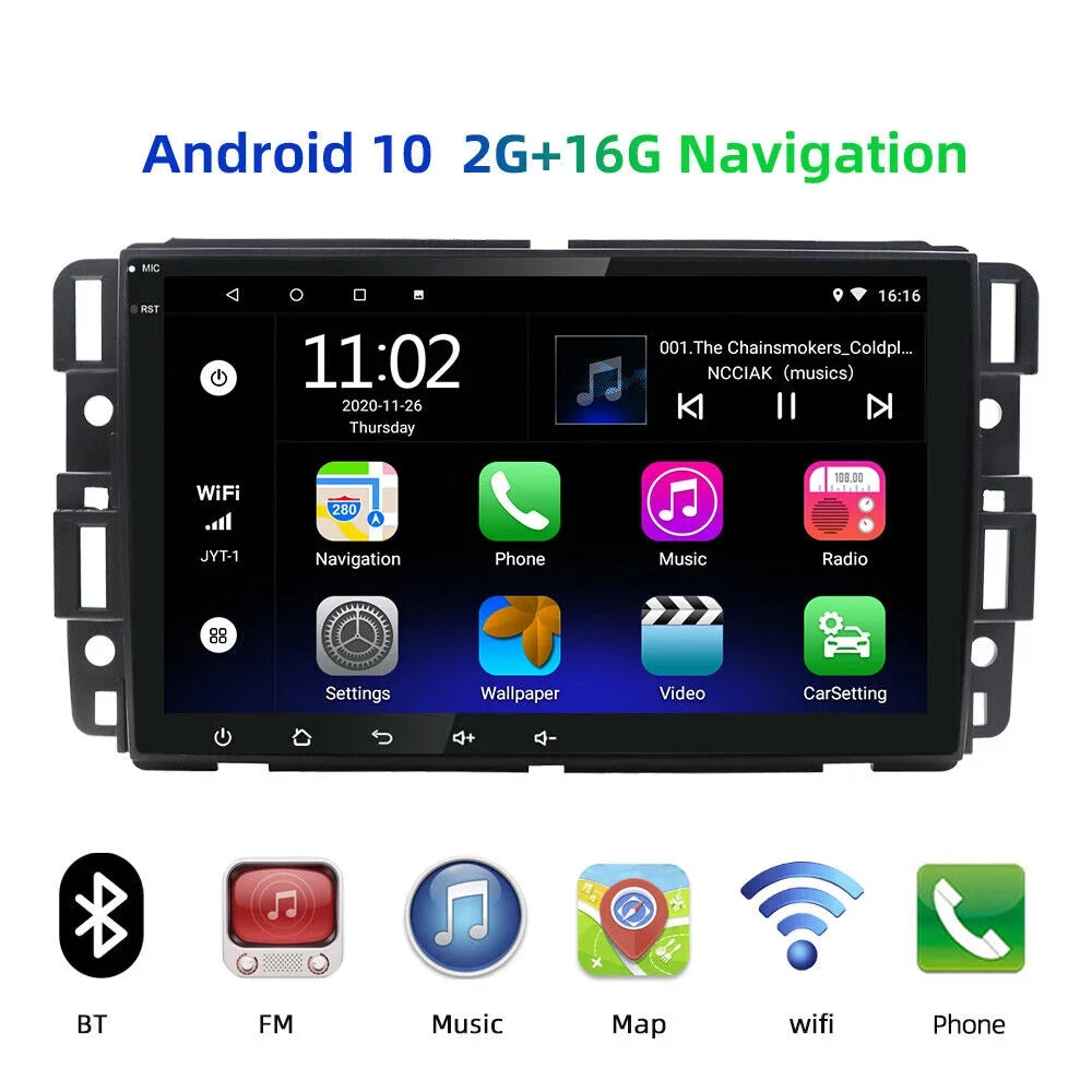 Android 10 Car Radio MP5  Player for  Sierra Chevrolet Silverado Yukon Acadia 8" Quad Core Radio Para Carro