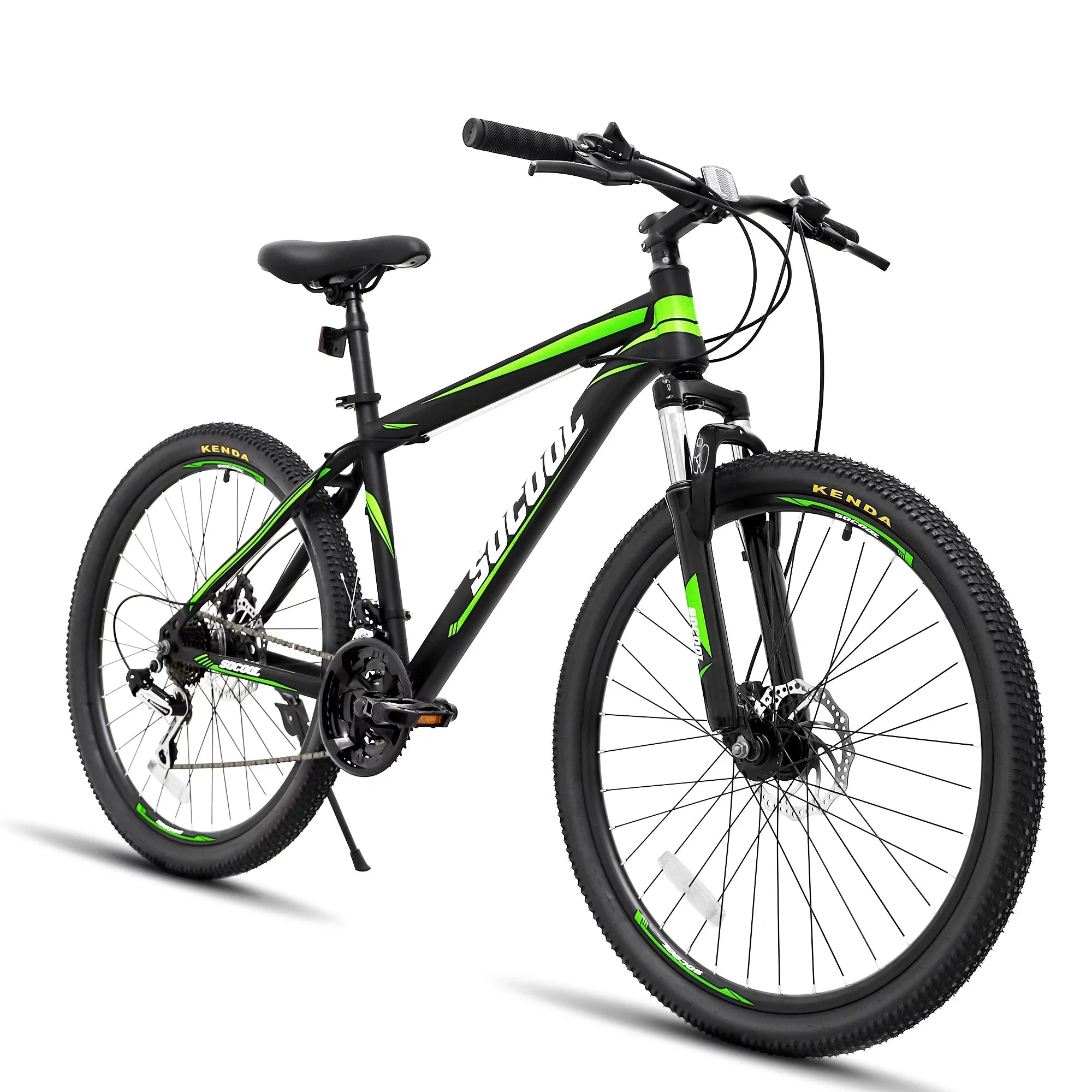Mountain Bike 21 Speed 26 Inches Dual Suspension Folding Bike Dual Disc Brake  Bicycle, Black, BK2231YZ