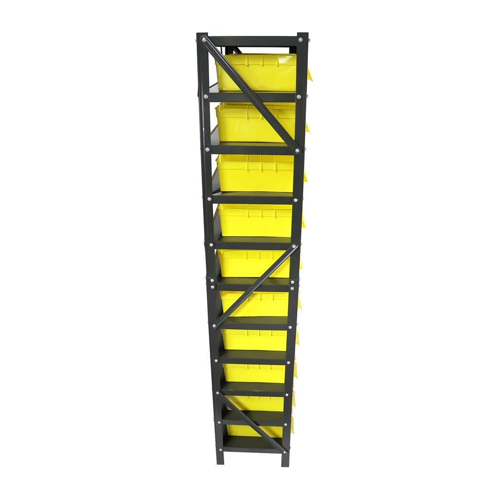 Erie Tools® 60 Bin Parts Rack Storage Shop Garage Organizer Nuts Bolts Parts