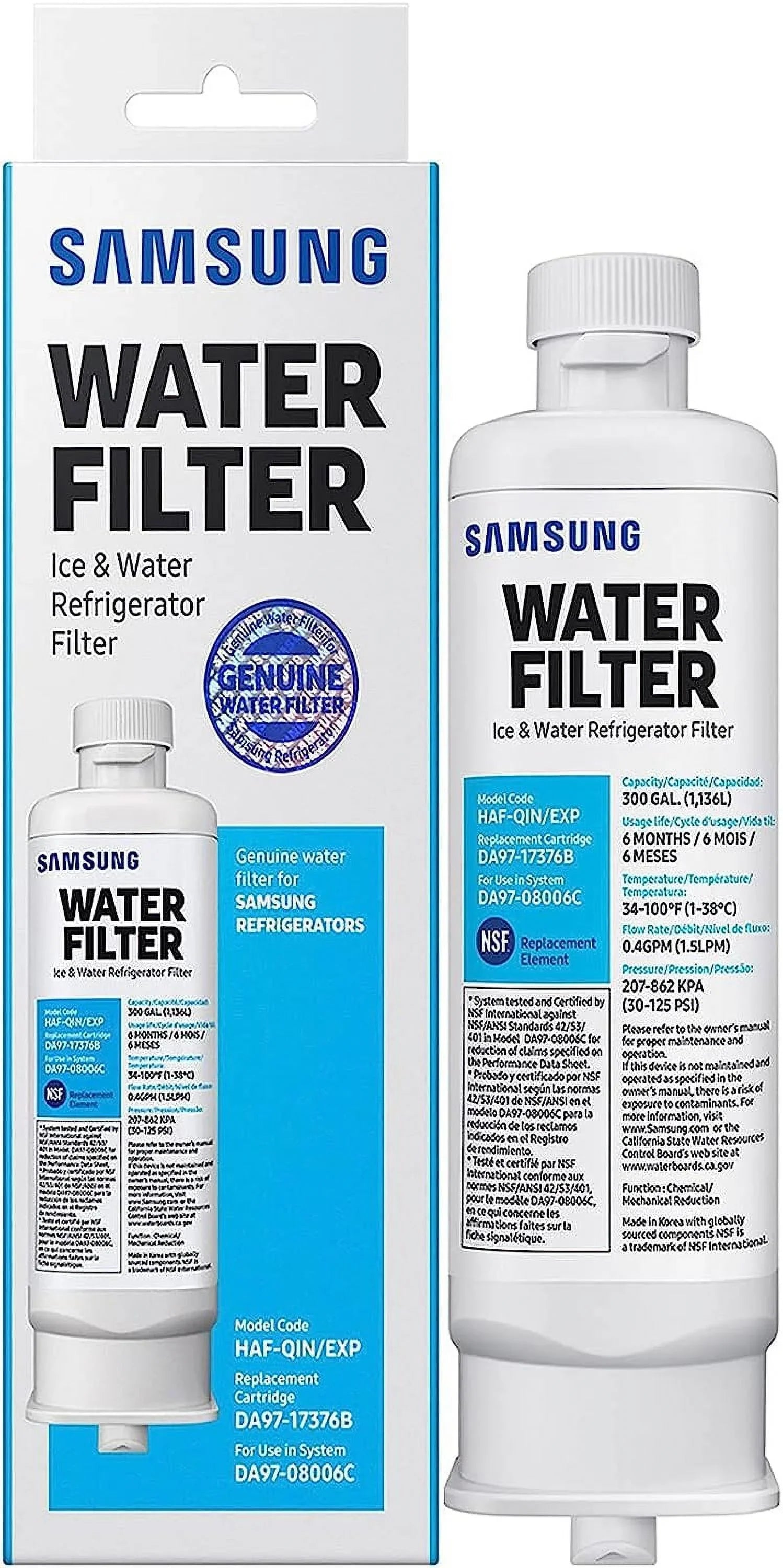 DA97-17376B -, DA9717376B -/ Refrigerator Water Filter RF23M8070SG Pack of 6