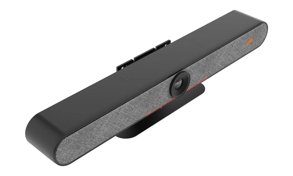 Intelligent 4K  All-In-One Auto Tracking Video Bar with /-C and 20W Speakers/6- Microphones (Black)