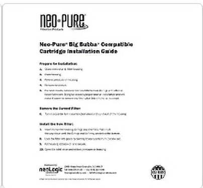 Neo-Pure 1 Micron Big Bubba Depth Cartridge BB150-HMB01 Replacement Filter Compatible with Watts -150-D1 Big Bubba -150 housing