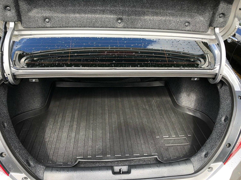 Cargo Liner – Trunk Mat for Honda Civic Sedan 2016-2021 – Weather-Resistant Trunk Mats for Cars with Raised Lip – Non-Slip Car Trunk Mat Rubber – Easy to Install – Laser Pre-Cut Design
