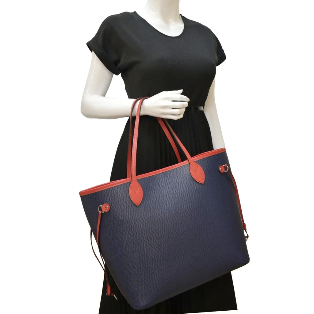Pre-owned   Neverfull  Epi Leather Tote Shoulder Bag Blue