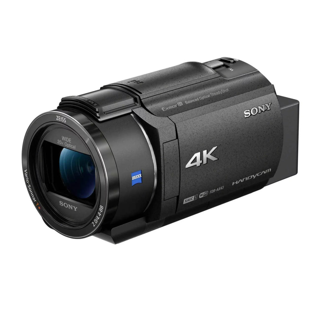 Sony -AX43 4K  Handyman Camcorder with Bag, Tripod and Accessory Bundle