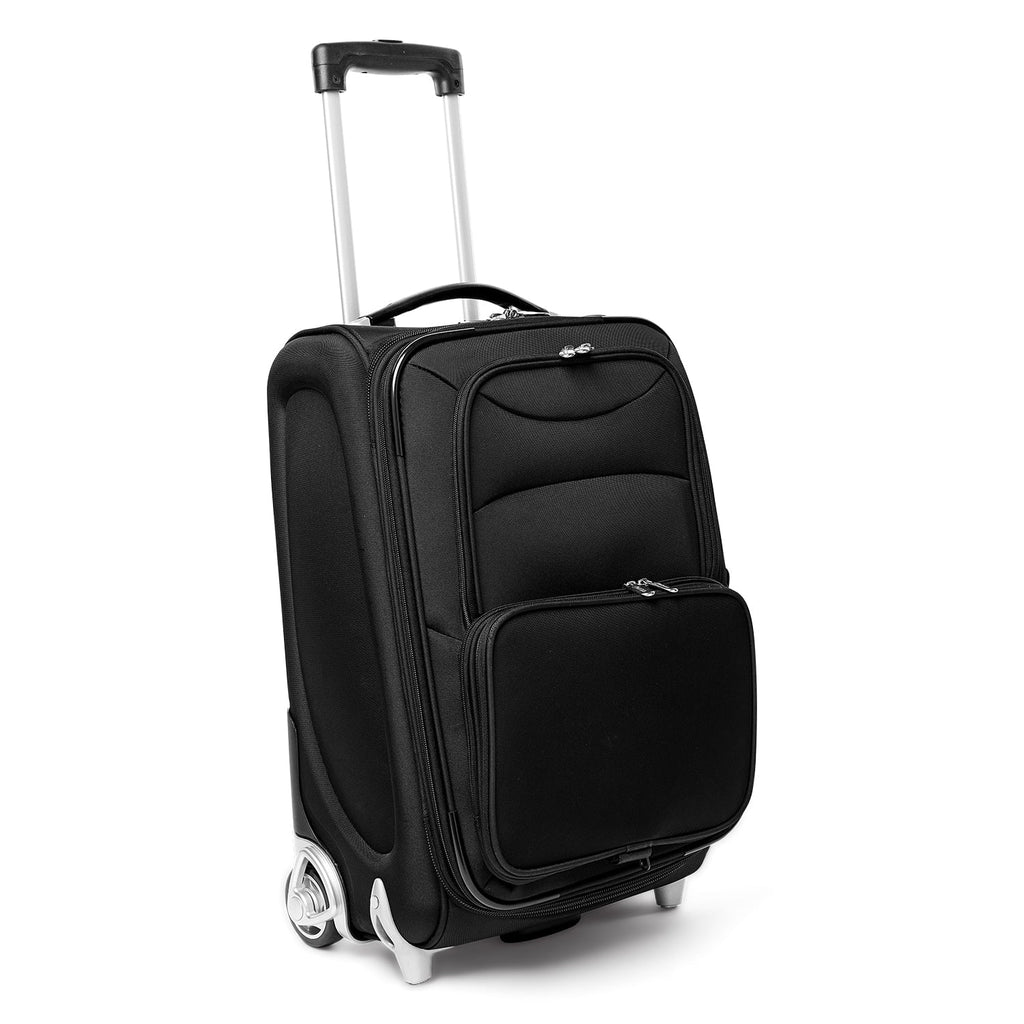 Black Auburn Tigers 21" Softside Rolling Carry-On Suitcase