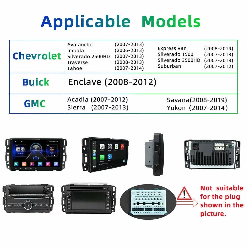 Android 10 Car Radio MP5  Player for  Sierra Chevrolet Silverado Yukon Acadia 8" Quad Core Radio Para Carro