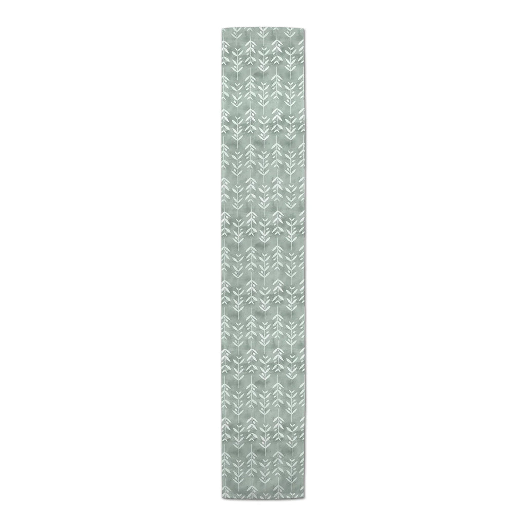Creative Products Leafy Vine Pattern Soft Green 16 x 72 Poly Twill Table Runner