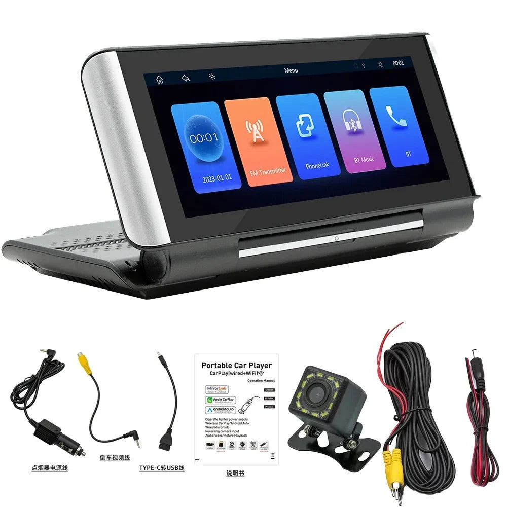 Pinnaco Car multifunction player,Car Player Inch Car Mp5 Player 6.86 Auto Support With 12led Camera Player Built-in Link/reverse Function Android Auto Bt Mp5 Stereo Bt Car Stereo Built-in Android