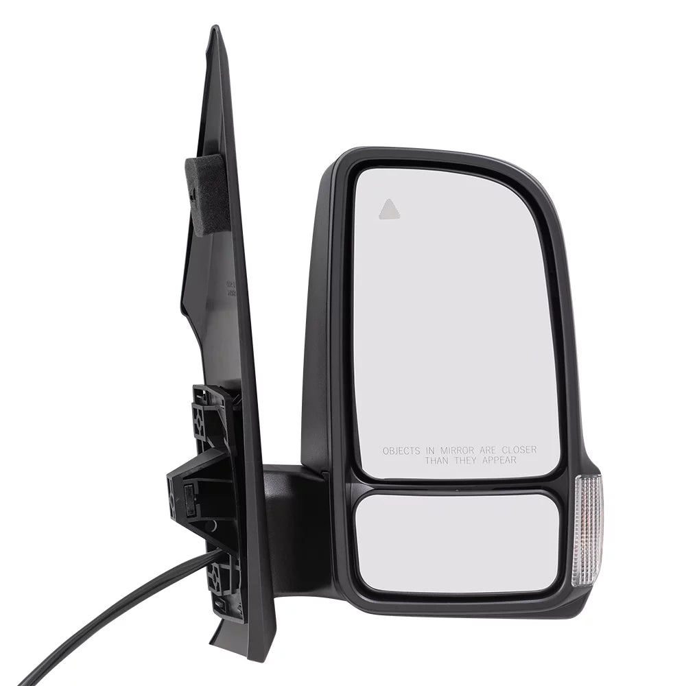 Brock Replacement Passenger Side Power Mirror Textured Black with Heat, Signal, Blind Spot Detection & Power Fold W/O Camera Compatible with 2019-2020 Sprinter Cargo 1500/2500/3500 (907)