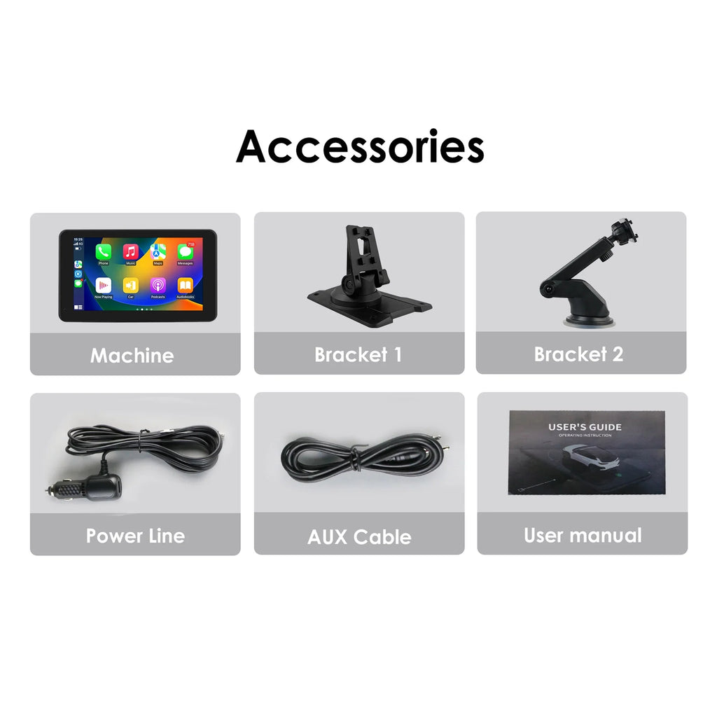 Navigation Apple Carplay   Car Radio Stereo Head Unit 7" Touchscreen 360° Adjustable Portable Mirror Link Android Auto Monitor Player