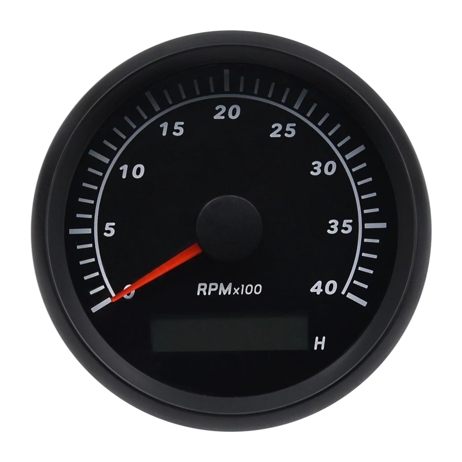 Geloo Marine Tachometer Hour Meter Waterproof Tachometer Gauge 0-4000RPM 85mm for Car Boat Truck