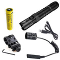 Nitecore New P12 Version  Flashlight - 1200 Lumens w/NL2150HPR Battery,  Cord, Offset Mount  and  RSW3 Pressure Switch