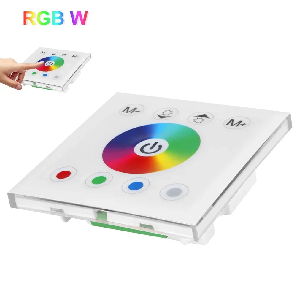 Jadeshay Panel Controller Wall Mounted Colorful   Touch Panel Controller Dimmer Switch for  Strip Light(white)