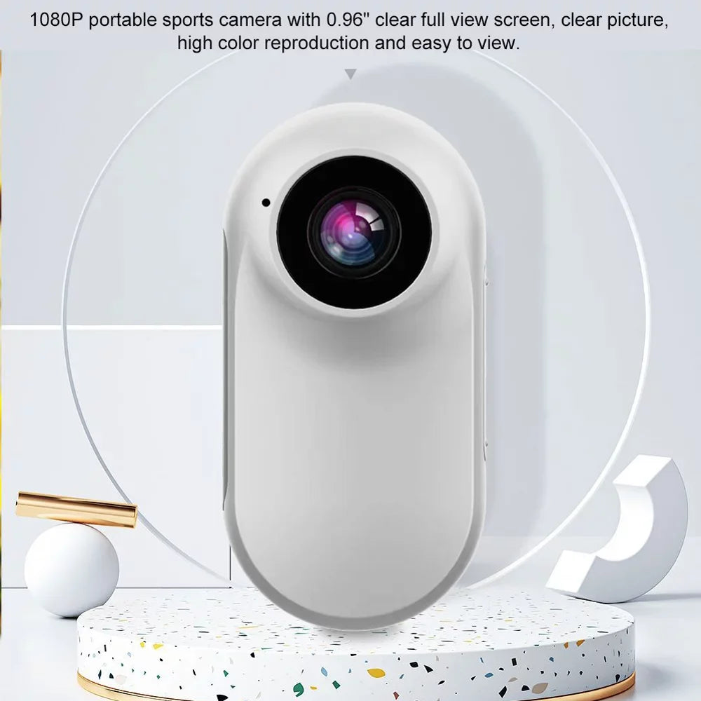 Arealer 1080P Sport Camera PortableCamera High Clear Recorder Camera Waterproof with Screen Support Photo/Video/Playback Loop Recording for Mountaineering Skiing Cycling Skydiving Activitie