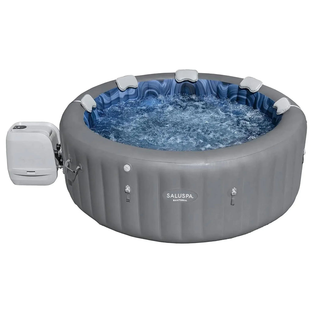 Bestway SaluSpa Santorini HydroJet Hot Tub w/Set of 2 SaluSpa Pool/Spa Seat