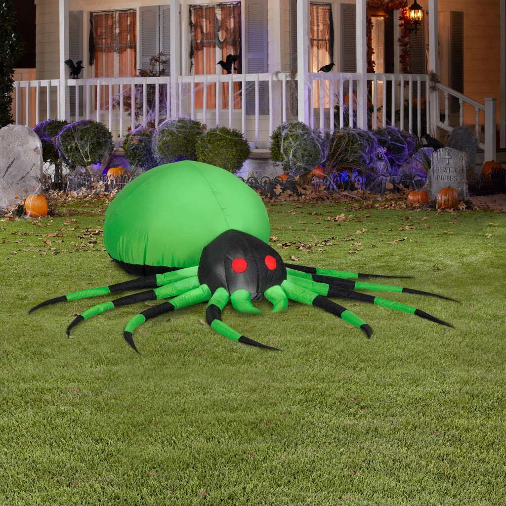 Airblown Inflatables 4FT Halloween Inflatable Green Spider