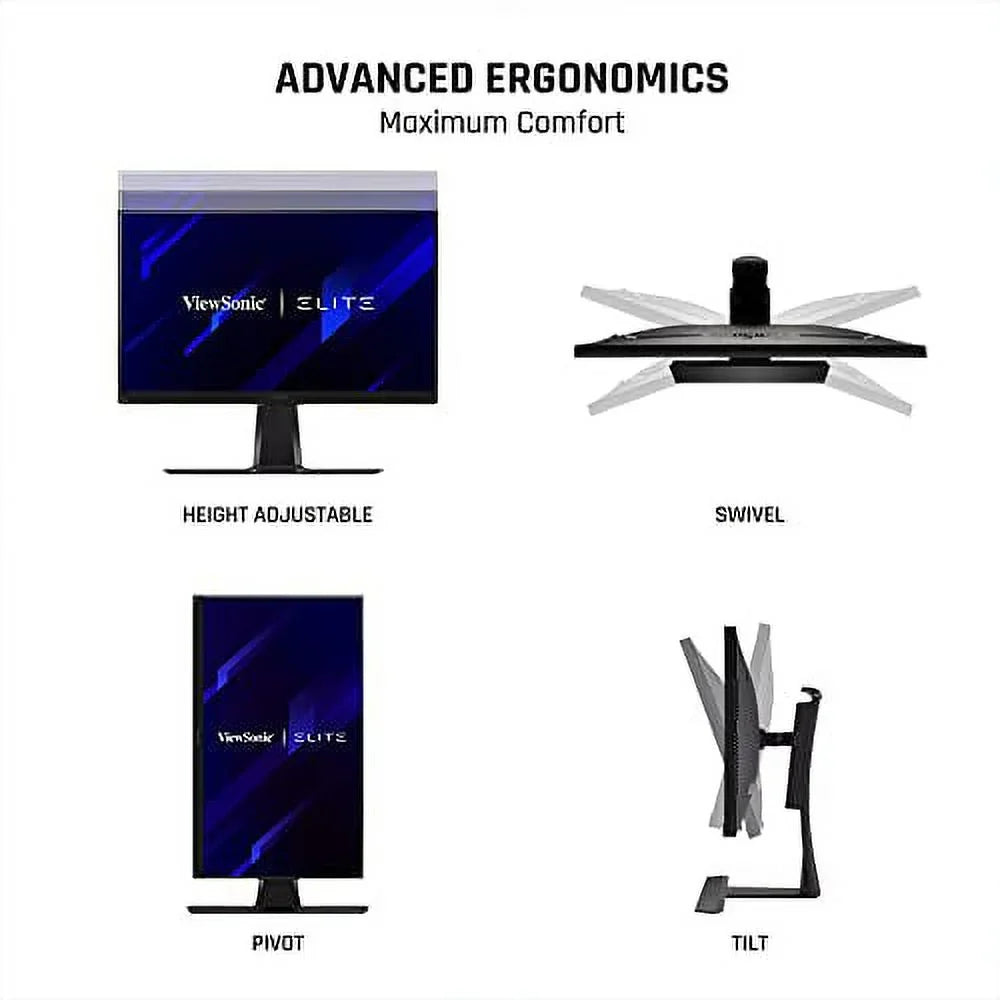 ViewSonic  XG320U 32 Inch 4K  1ms 150Hz Gaming Monitor with FreeSync Premium Pro,  600, , DisplayPort, , and Advanced Ergonomics for Esports , Black
