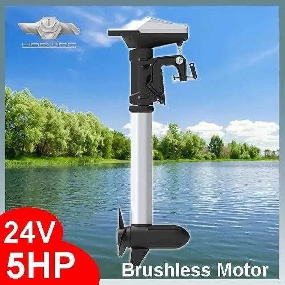 Electric Trolling Motor – 24V 5  Power 31.5 Inch Shaft Ventura F 5.0 Brushless with Stepless Adjustable Speed Control and Safety Lanyard Boat Fishing Saltwater Freshwater