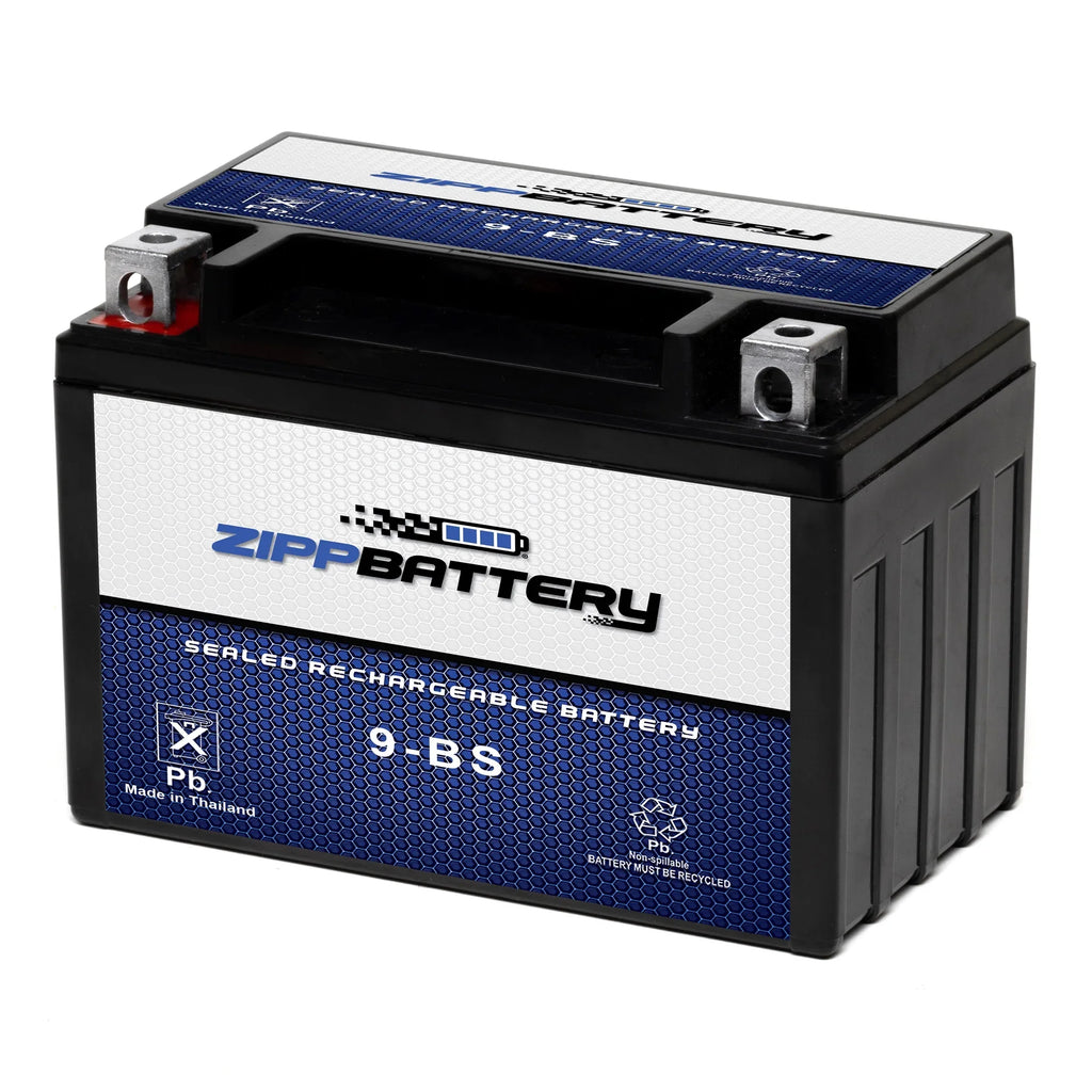 Zipp Battery YTX9- (9- 12 Volt,8 Ah, 120 ) Motorcycle Battery for Suzuki 750cc Gsx-r750 1997