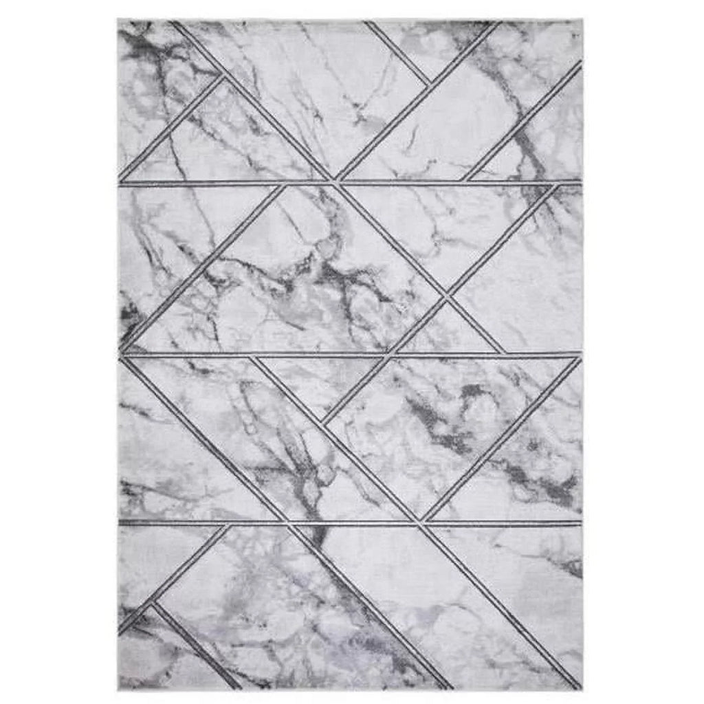 Concord Global Trading Concord Global Brighton Collection Bellucci Area Rug Silver/Ivory /Gray 7'10''x10'6" 8' x 10' Living Room