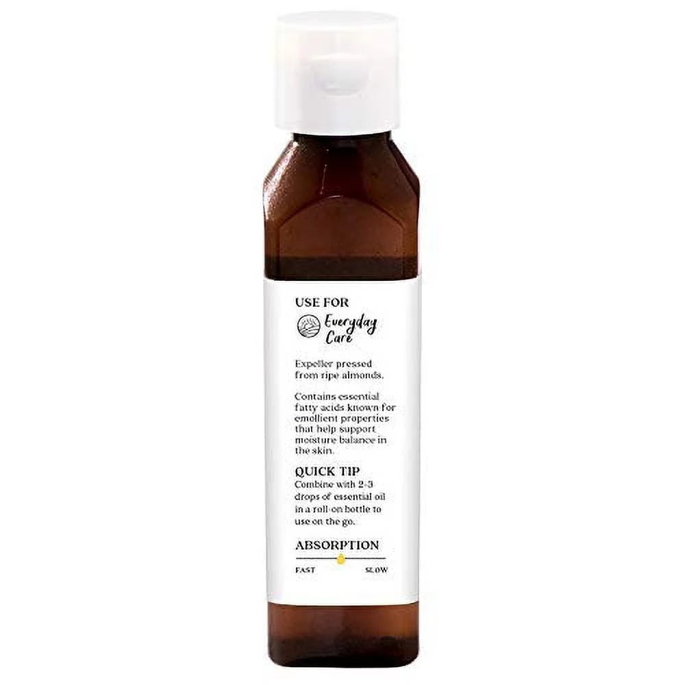 Aura Cacia Organic Skin Care Oil, Nurturing Sweet Almond, 4 Fluid Ounce