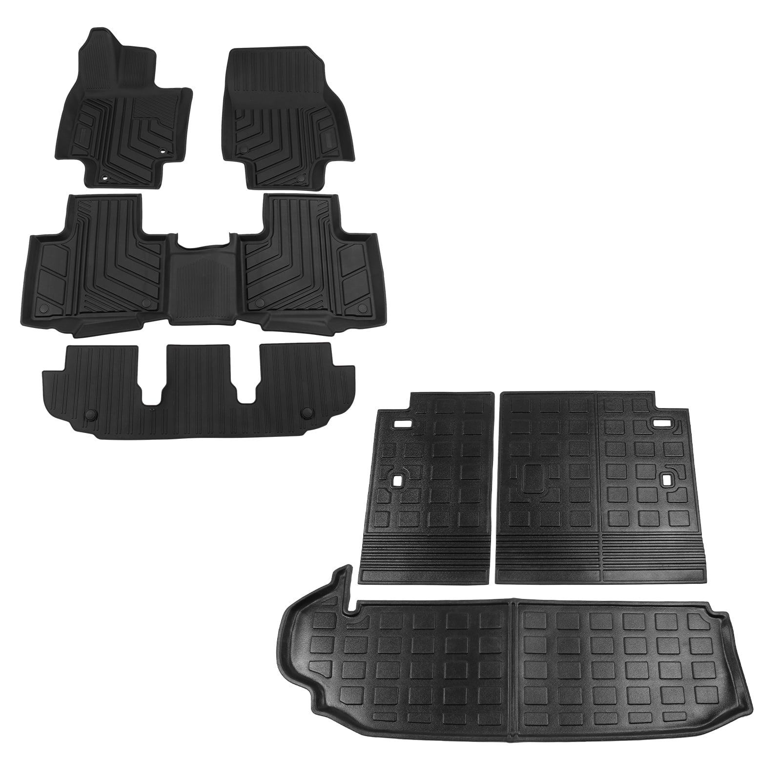 Fit 2020-2024 Toyota Highlander Floor Mats Trunk Mat Cargo Liner 2023 7 Seats Highlander Accessories