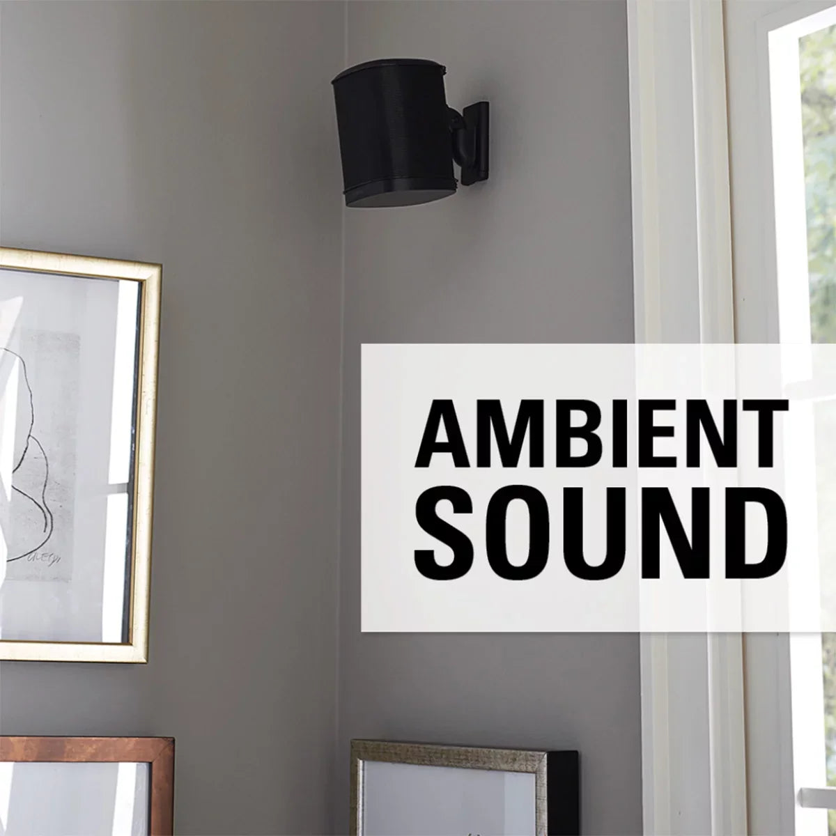 Sanus Wireless Speaker Swivel and Tilt Wall Mount for Sonos , :1, and :3 - Each (Black)