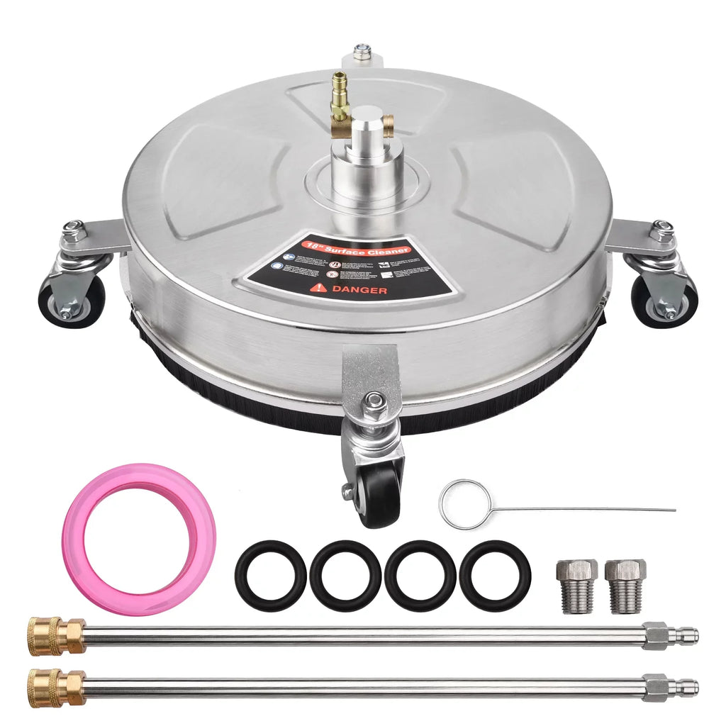 Dazzduo Hand Push type electric floor clean machine,Quick 4 Wheels Pressure Pressure 2 Pressure Cleaner Stainless Nozzles 2 Wands Stainless Steel Power 4 Wheels 2 Stainless Steel Power 1/4