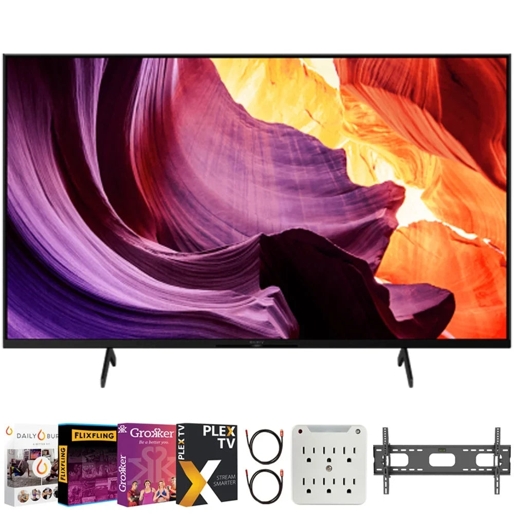 Sony 55" X80K 4K Ultra   Smart Television KD55X80K (2022 Model) Bundle with Complete Mounting