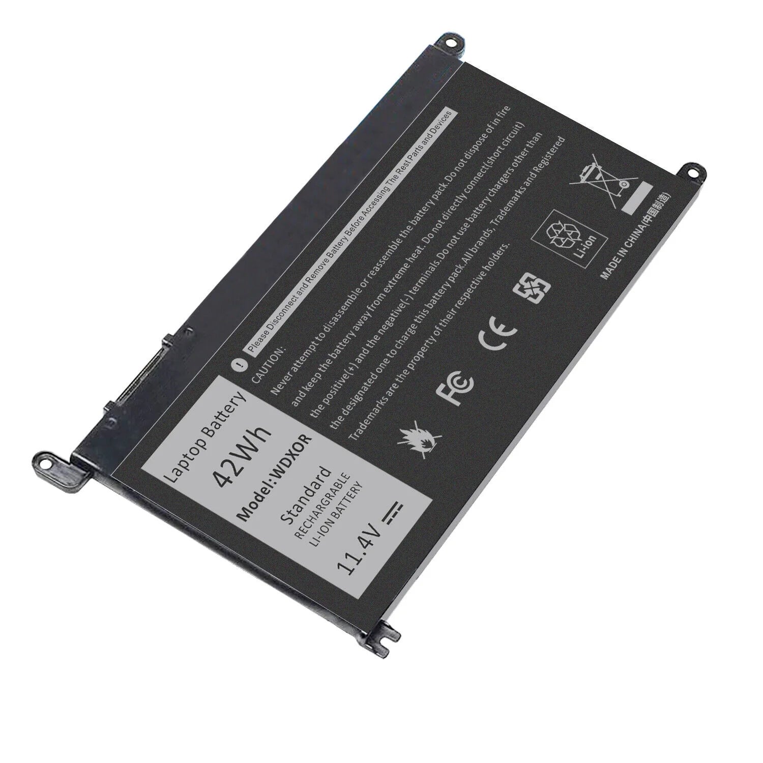 3-Cell 42Wh  WDX0R Battery for Dell Latitude 3180 3190 3300 3379 3380 3390