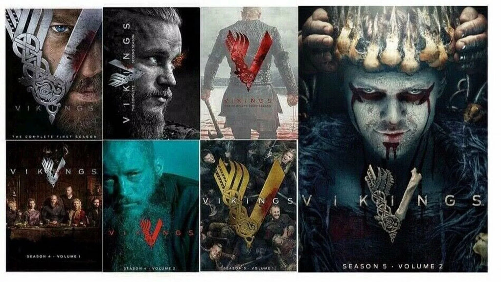 Vikings: Complete Series Seasons 1-5 (Vol. 1-2)  + Free Bonus included The Walking Dead 10 episodes