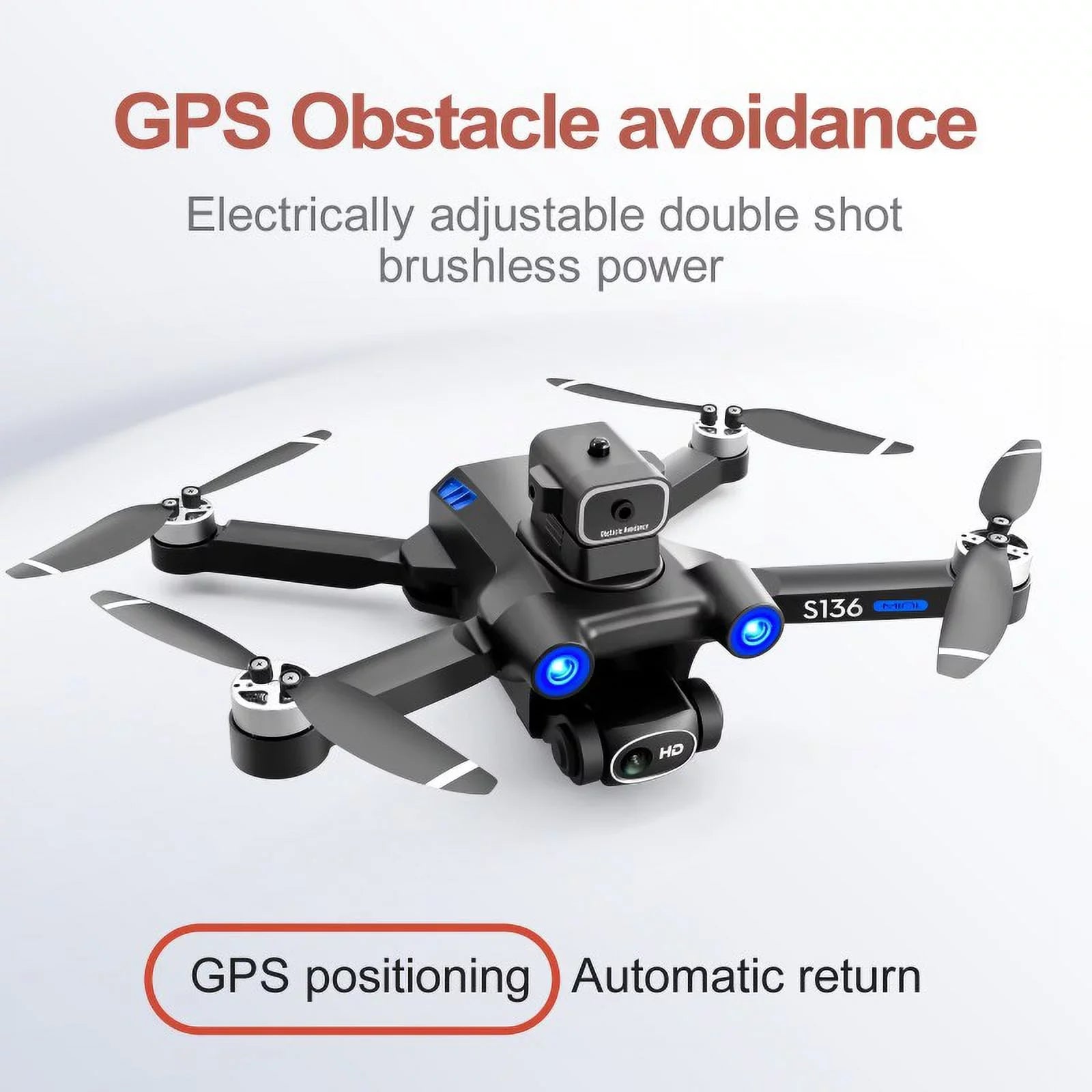 S136 remote control brushless   to avoid obstacles in all directions, and high-definition 4K electric adjustment camera to take aerial photos of aircraft