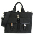 Pre-Owned Prada Women,Men Leather,Nylon Shoulder Bag Black (Good)