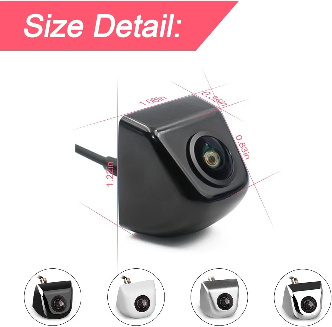 Backup Camera for Car, Waterproof Rear View Camera with Moveable Guideline,  960x720 Image Super Night Vision Car