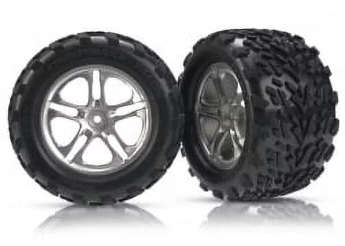 Traxxas 5174A Split Spoke Wheel With Talon Tire (2): T-Maxx, Revo