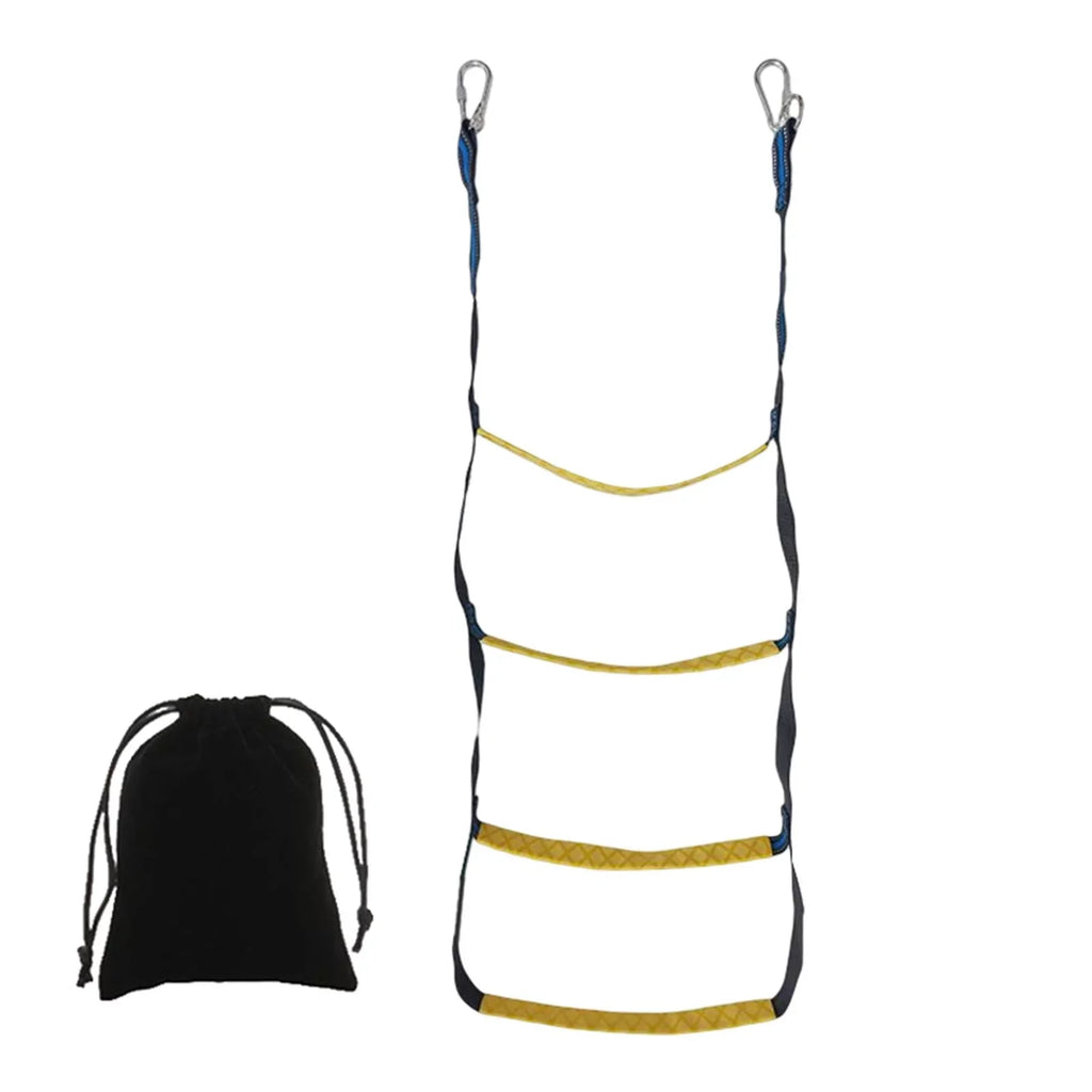 Boat Rope Ladder Boarding Ladder 400lbs Strength Portable Inflatable Boat Ladder Fishing Rope Ladder for Sailboat Jet Skis Inflatable Boat 4 Steps