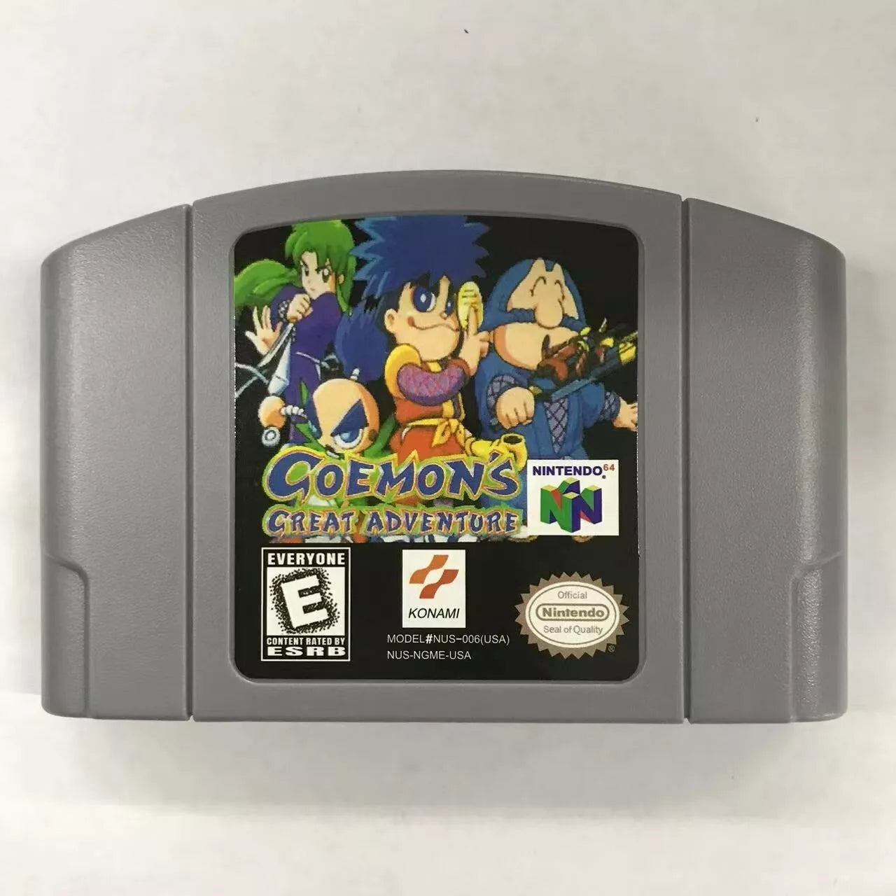 Goemon's Great Adventure Video Game Cassette Card for Nintendo N64 Game Boy-