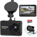 Dash Cam Front and Rear, Mini Dash Cam 1080P Full  with 32GB  Card, 2.45 inch  Screen, 2 Mounting Ways, Night Vision, , Accident Lock, Loop Recording, Parking Monitor Car,Motorcyle,Balls