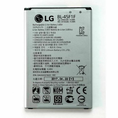 2   Cell Phone Li-ion Battery 3.85V 2500mAh 9.6Wh