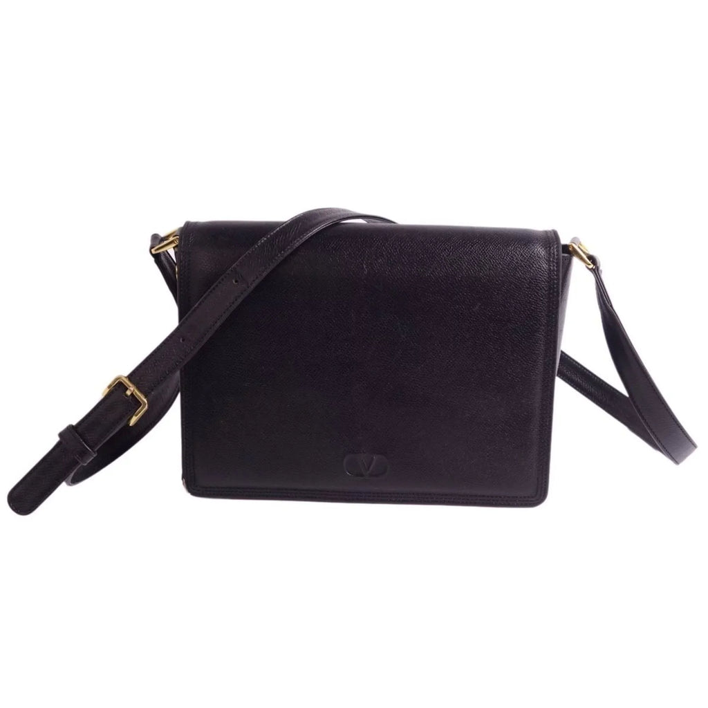 Pre-Owned Valentino Garavani bag shoulder pattern calf leather ladies black (Good)