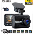 Dash Cam Front and Rear, 1080P Dash Camera, Dashcam with Night Vision, Car Camera with 2.45-inch  Display, Parking Mode, G-Sensor, Loop Recording,