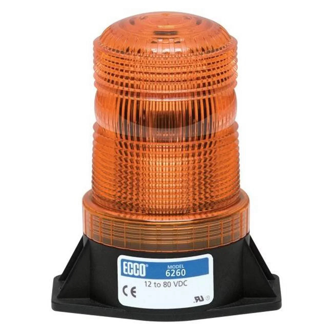 Safety Group  6262 Series 2-Bolt Mount Side Wire Exit Medium Profile Amber  Beacon Light