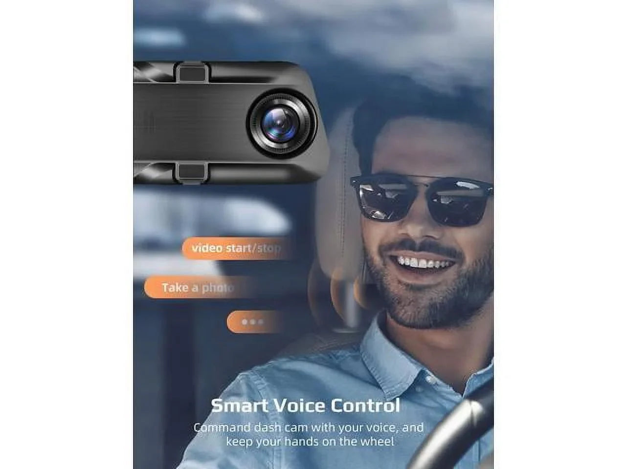 4K 12" Rear View Mirror Camera, Backup Camera, , Superior Sensor for Enhanced Night Vision, G-Sensor, Parking Assistance for Cars Trucks
